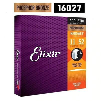 Elixir Acoustic Guitar Strings Phosphor Bronze LIGHT 12-53 16002 16027/16052#  UK
