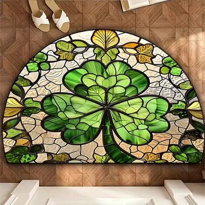 1 יחידות מתנה ליום פטריק הקדוש בצורת תלתן בצורת חצי עיגול, עיצוב ליום פטריק הקדוש, שטיח כניסה ליום פטריק הקדוש, שטיח קטן, שטיח קבלת פנים, שטיח, שטיח רצפה, שטיח כניסה חיצוני, שטיח למטבח, עיצוב הבית, שטיח לדלת הכניסה, שטיח אזור, שטיח חיצוני, עיצוב הבית, שטיח אזורי, שטיח גינה, שטיח רחיץ, שטיח קטיפה, שטיח עבה, שטיח רך, שטיח סתיו/חורף