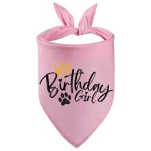 新款狗狗生日头巾，生日派对宠物配饰，6种颜色可选，狗狗猫咪生日围巾/领巾 - 彩色 - 查看 13