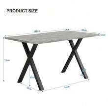 Dining Tables - Grey+Black + MDF - View 7