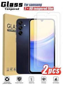 2pcs High Definition Tempered Glass Screen Protector, Compatible With Samsung Galaxy A13/A14 5G/A23/A34/A54/A35/S23 FE/S24 FE/A16/A17/A07/A36/A56, Galaxy S21/S22/S23/S24 Ultra/S24FE/Galaxy S25 Ultra/S25 Series, Scratch-Resistant, Smooth Edges, Shatter-Proof - Clear - View 32