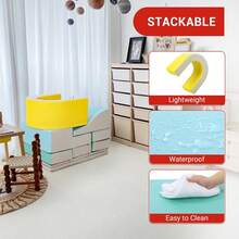 Set de bloques de escalada de espuma - 10PCS juego activo de interior, juego de escalada suave para bebés, preescolares, niños pequeños - Amarillo - Ver 3