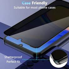 2 Packs Screen Protector Compatible With Samsung Galaxy A17/A16/A26/A36/A56/A15/A25/A05s/A05/A14/A24/A34/A54/A04e/A04/A04s/A13/A23/A03/A13/A14/4G/5G,HD Tempered Glass, 9H Hardness Case Friendly Ultra Resistant Waterproof Shockproof Anti-Fall Anti-Fall Scratch Resistant Anti-Fingerprint Full Cover Screen Protection Essentials, Applicable To Daily Shield, Office, Home Daily Shield Office Home Phone Screen Protector Phone Accessories - Black - View 5