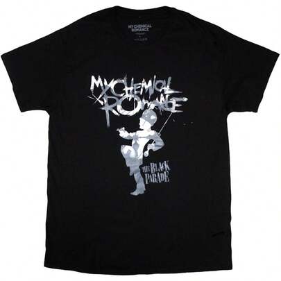Rock Off Officially Licensed Products My Chemical RomanceA Clock Logo T Shirt