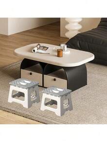 1 pieza aburete Plegable portátil con asa, Taburete de Plástico Antideslizante Reposapiés Compacto y Resistente Escalera Ligera Sillas Plegables Ideal para Baño Cocina Dormitorio Camping,portátil mini silla plegable al aire libre para adultos, silla de pesca portátil - Gris - Ver 9