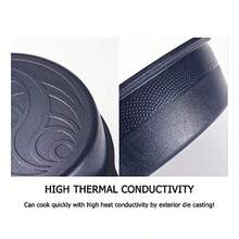 IH Shabu Shabu Divider Hot Pot Induction Cooktop Ceramic Coating Double Sauce Pot 11 Inch-B031 - Azul oscuro - Ver 7