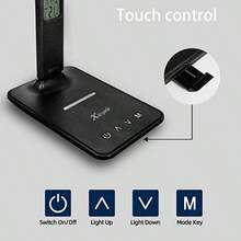 Lámpara de Escritorio LED con Cargador Inalámbrico, Puerto USB, Control Táctil, 3 Modos de Color, 5 Niveles de Brillo, Protección Ocular - como en la foto - Ver 8