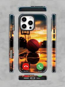 Selected Basketball Call Printed All Inclusive Mixed Color Phone Case, Suitable For IPhone17PRO MAX/17 AIR/15ProMax/16PROMAX/GalaxyS22/S23/S24/S23 Plus/S24 Ultra/S25/A15/A33/A23. A Must-Have For Commuting - Fade Resistant, Flawless, Suitable As A Gift For  Day, Independence Day, Valentine's Day, Or Birthdays Of Family And Friends. - White - View 3