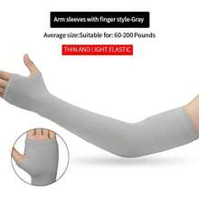 Mangas para Brazos 5 Pares Mangas Brazos para Hombre y Mujer Protector Solar para el Brazo de Hielo Manga Protectora para Brazo de Protección UV para Calentadores Medio Dedo Mangas - como en la foto - Ver 2