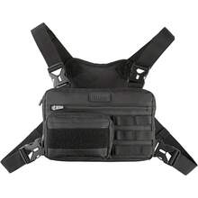 Fitdom - Paquete de pecho deportivo inspirado en la táctica. Bolsa de pecho para hombre con soporte para teléfono integrado. Este chaleco EDC Rig Pouch es perfecto para entrenamientos, ciclismo y - A - Ver 13