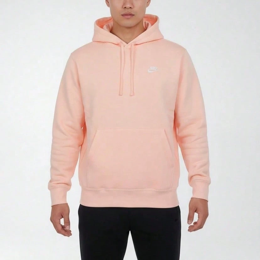 Nike Men's AS M NSW CLUB Sweatshirt PO BB Knit Sweatshirt Sweatshirt BV2655-664 - Pink - View 1