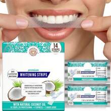 Berlix Teeth Whitening Strips Enamel  For Teeth Whitener, Whitening Strips With Coconut Oil, Formulated To Be Gentle & Non Slip And Quick-Dry, Stains Removal DMPL - As Shown In the Figure - View 5