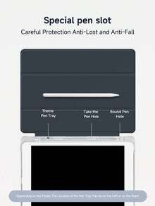 Customizable 3-Fold Full Print Elegant Tablet Case With Clear Pencil Holder, Double-Side Personalization, Wake/Sleep Function, Compatible With IPad 10/11/10.2/10.5/Air 4-5/10.9/Pro 11/Air 11 (M2) 2024/Pro 11 (M4) 2024/Air 11 (M3) 2025/A16 11 11th Gen 2025/Mini 6-7/Air 1-2/9.7, Tab A8 10.5 2022, Minimalist Creative Design - Multicolor - View 6