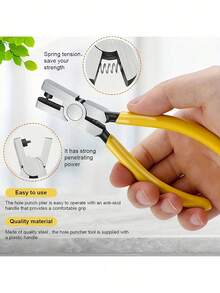 2mm Universal Handheld Watch Band Pliers Hole Punch Tool, Belt Hole Puncher For Leather Strap, Eyelet Punching Machine For DIY Crafting, Tag Puncher Tool For Watch Bands, Leather Crafting, Back To School Accessories, Durable Hole Punch Tool For Strap Adjustments - Đục lỗ - Xem 7