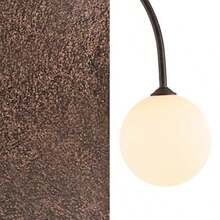 Lámpara de Araña Sputnik Café 6 Luces Lámpara de Araña Grande Moderna L40" Luz Colgante de Techo Larga de Mediados de Sio para Comedor con Pantallas de obo de Vidrio Esmerilado para Vestíbulo de-0003 - Marrón bronce(Brown Bronze) - Ver 7