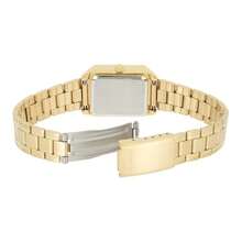 Bộ đồng hồ nữ Casio LTP-V007G-9E mặt vuông, phong cách tối giản sang trọng, dây đeo bằng thép không gỉ, đồng hồ đeo tay thạch anh thanh lịch kèm vòng tay trang sức phù hợp để đeo hàng ngày hoặc làm quà tặng. - Một cỡ - Xem 2