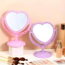 Lote de 8 Espejos Decorativos en Forma de Corazón, para Fiestas de Spa, Cumpleaños o Regalos - rosa morada - Ver 8