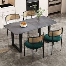 Dining Chairs - Green + Velvet-1 - View 3