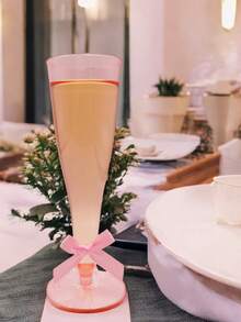 5oz Reusable Clear Plastic Champagne Flutes, Long Stem, Wedding Party Cocktail Glasses - Multiple Colors/random Styles - View 26