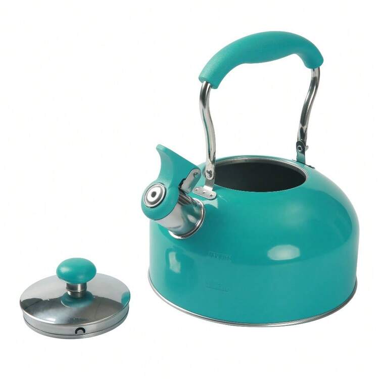 Stainless Steel Turquoise Stovetop Kettle For Fast Boil, Compact Design, Perfect Gift! - Default - View 5