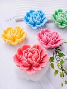 心形花朵香氛手工皂，硅胶蜡烛模具DIY，香石，石膏，树脂花朵硅胶模具 - GL803-2 - 查看 4