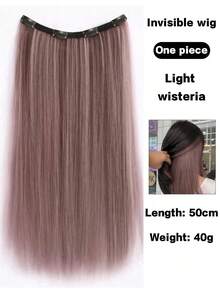 20 Inch 1-Piece 4-Clip Multi-Color Vibrant Bright Long Straight Synthetic Fiber Wig For Music Festival Halloween Party - Multicolor - View 7