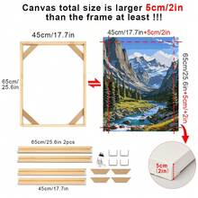 SURELIFE 1 Set Wooden Canvas Stretcher Frame DIY Kit, Suitable For Gallery Framing Oil Paintings, Large Size Stretcher Bars, Wall Art Decor, Sizes Available: 30x40cm, 40x50cm, 40x60cm, 50x70cm (12x16in, 16x20in, 16x24in, 20x28in), Easy Assembly, Christmas Gift - Multicolor - View 32