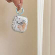 Sött halvtransparent blått hörlursfodral med 3 katter och hängande ring, lämpligt för AirPods Pro 2, härligt Apple 4 Simple 3 New 1/2 Generation Women Earphone Case - Babyblå - Visa 5