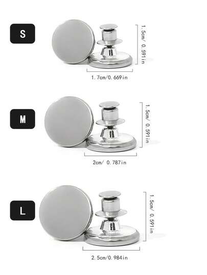5/10 Pairs Vintage-Style Curtain Magnets With Back Tack - Leak-Proof Holdback Buttons For Home, Bedroom & Office Draperies