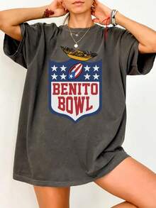 Benito Bowl Shirt, Puerto Rico Football Fan Tshirt, LX Bunny Bowl Shirt, Unisex - 黑色 - 查看 1