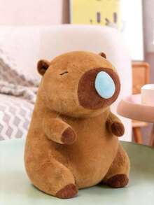 Peluche Grande de Capibara con Gotita de Agua en la Nariz, Muñeco de Peluche Súper Suave y Esponjoso, Diseño Kawaii y Divertido, Textura Aterciopelada de Alta Calidad, Ideal para Abrazar, Dormir o Decorar, Peluche Tierno Antiestrés, Regalo Original y Adorable para Niñas, Niños y Adultos, Decoración Cute para Habitación, Sala o Espacios Aesthetic, Compañero Relajante para Todas las Edades - Camel - Ver 3