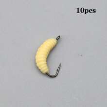 100/50/20pcs Soft Bionic Fishing Lures: Ultimate Trout, Crab And Carp Baits! Fishing - Yellow - View 19