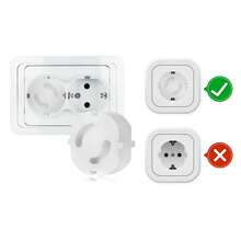 10/30个装儿童安全插座欧式插座保护盖，无孔设计，防止触电，保障家庭安全，ABS材质，适用于不常用插座，白色/黑色 - 彩色 - 查看 7