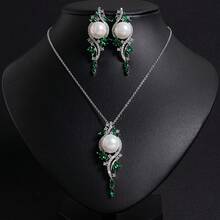 3 Stücke/Set Silberschmuckset, Damenschmuckset, Accessoires, Accessoire-Set, Perlenkette, Anhänger, Schmuck, Kette, Ohrringe, Schmuckset, Damenschmuck, Hochzeit, Hochzeitsaccessoires, geeignet für Frauen/Braut/Brautjungfer/Feiertage/Party/Hochzeit/Bankett, Valentinstag Geschenk - Schmuckset - Übersicht 15