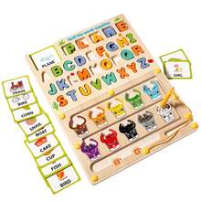 5-In-1 Magnetic Spelling Word Drawing Board, Colorful Numeric Maze, Activity Counter, Color Sorting, Fine Motor Skills Learning Toy With White Drawing Board, English Cognition Cards, Suitable For Boys And Girls Birthday Gift - Multicolor - View 8