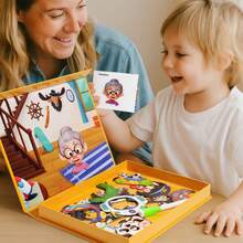 New 3D Early Education Children's Toy Game Creative Other Puzzle Magnetic Puzzle With Magnetic Box Book, Suitable For Children - Multicolor - View 5