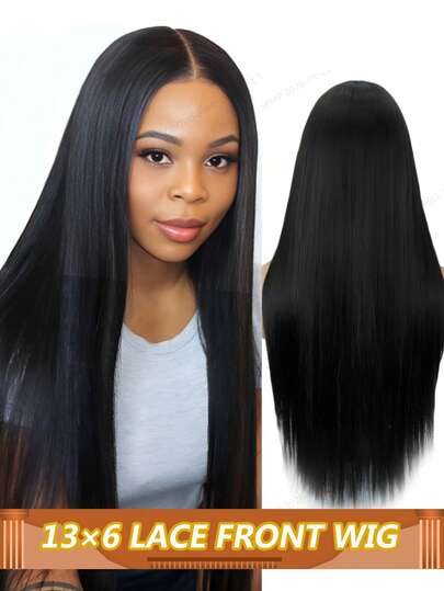 Straight Lace Front Wigs Human Hair 13X6 Transparent Lace Frontal Wig 13X6 Bone Straight Human Hair Wigs Hair For Women Daily Use
