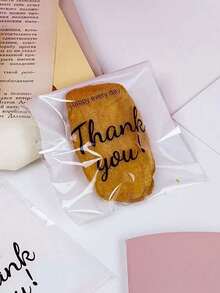 100个/包 英文雪花饼干包装袋、牛奶枣牛轧糖包装袋、蔓越莓饼干包装袋、独立自封包装袋 - 彩色 - 查看 9