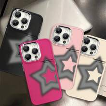 Anti-Drop Case With Metal Frame For Photos, Star Pattern, For IPhone XR XS Max 11 12 13 14 15 16 Pro Max 16 Plus - J1 - View 5