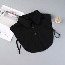 Elegant Women's Detachable Chiffon Pleated Ruffle Collar - Multifunctional Half-Shirt Style Undershirt Sweatshirt Dress Sweatshirt Blouse Collar, Machine Washable Polyester, Fashionable And Unique - Multicolor - View 12