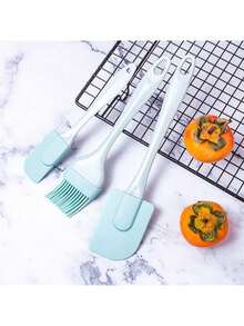 1/3pcs Silicone Baking Spatula And Basting Brush Set, Silicone Butter Cream Scraper Baking Brush Kitchen Cooking Tools, Suitable For New Year, Valentine's Day, Mother's Day, Father's Day, Summer, Graduation, Back To School Gifts - Multicolor - View 2