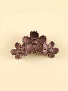 1个/3个/6个几何图案休闲ABS塑料（ABS树脂）新款大芙蓉花发爪，流行旅行发夹，发爪发饰时尚发夹，优雅发饰 - 彩色 - 查看 7