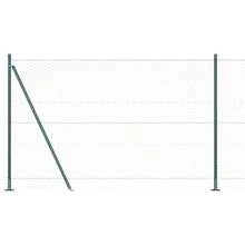 vidaXL 50 X 1,6 M (36 Mm Gitter) Grüne Zaunpfosten Aus Stahl Und PVC - A - View 8