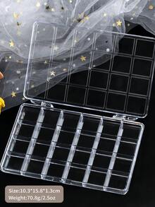 12/15/24格固定透明收纳盒，多功能塑料空盒，适用于DIY项目，非常适合收纳向日葵和梅花珠子、软陶、珠宝配件，是存放耳环、戒指、珠宝、美甲用品的理想多用途透明容器，也是送给女性的贴心礼物，非常适合节日季、圣诞节、感恩节、新年和情人节庆祝活动。 - 無色 - 查看 10