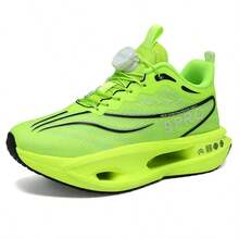 夏季透气厚底运动跑步鞋 - 螢光綠 - 查看 1