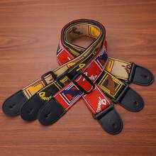 Correa de guitarra bordada, correas de ampliación de guitarra eléctrica acústica de cuero, cinturón de hombro para guitarras de madera clásicas populares, 1. DZDH - VN-CXY1098A1 - Ver 3