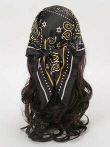 1pc Bandana With Paisley Print, Versatile Headband/Neck Scarf/Bandana - Multicolor - View 1