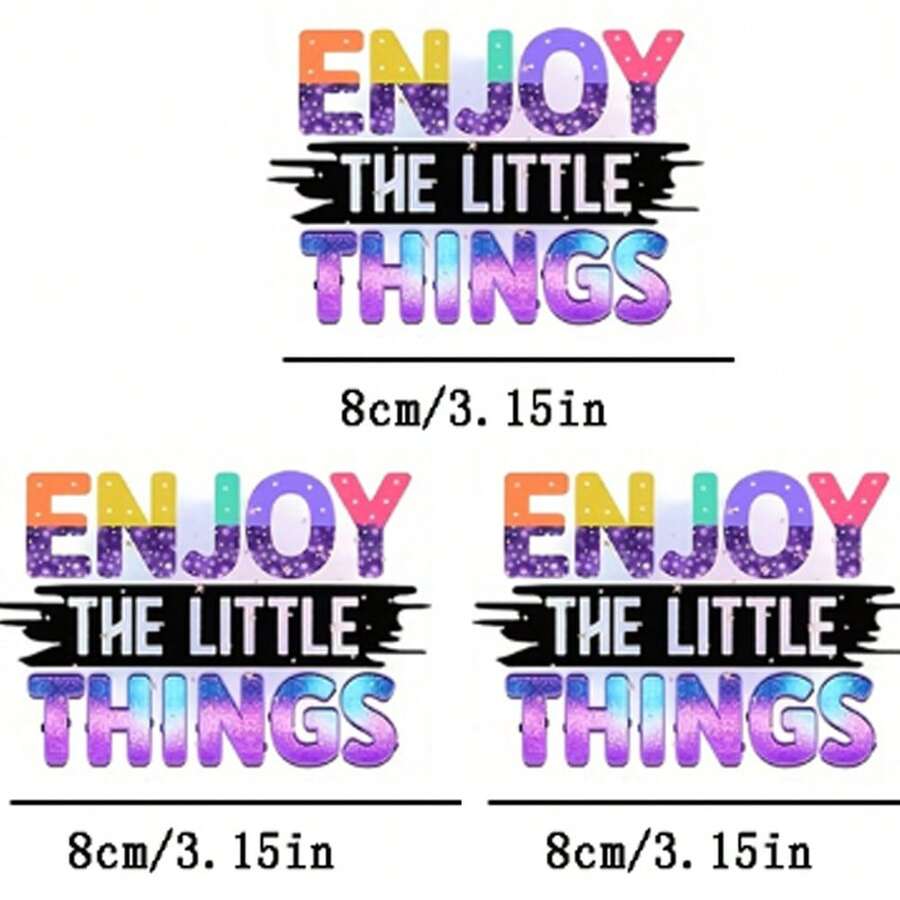 1pc/2pcs/3pcs Letter Heat Transfer Patches, Iron-On And Washable, Suitable For T-Shirts, Jeans, Sweaters, Handbags, Pillows, Cushions - 3PCS-s - View 1