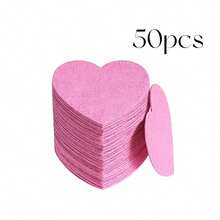 Compressed Cellulose Heart Shape Facial Sponges Natural Cosmetic Spa Sponges Reusable For Facial Cleansing Exfoliating - Coral Pink - View 12