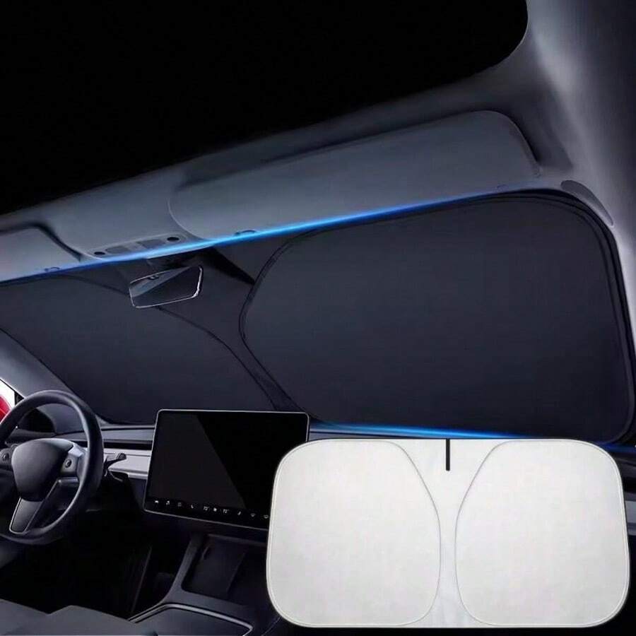 汽车前挡风玻璃隔热遮阳布、停车遮阳布、车窗遮阳布、汽车内饰遮阳帘 - 1個裝 - 查看 1